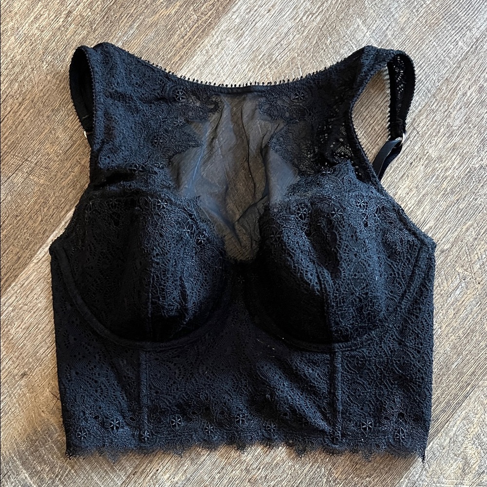 Victoria's Secret Black Lace Bra Top